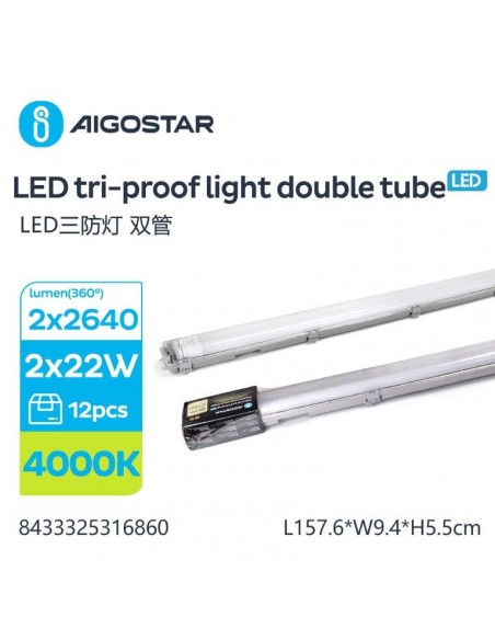 PLAFONIERA LED 4000K 2X22W MT.1,5