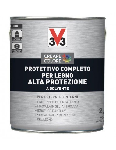 PROTETTIVO COMPLETO PER LEGNO ALTA PROTEZIONE A SOLVENTE SATINATO TRASPARENTE 2,5LT