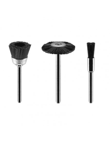 SET DI SPAZZOLE IN NYLON, A TAZZA, A DISCO, SET 3 PZ