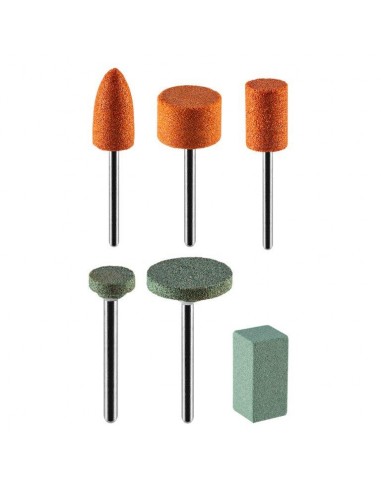 ACCESSORI PER MINI SMERIGLIATRICE, PUNTE ABRASIVE, SET 11 PZ