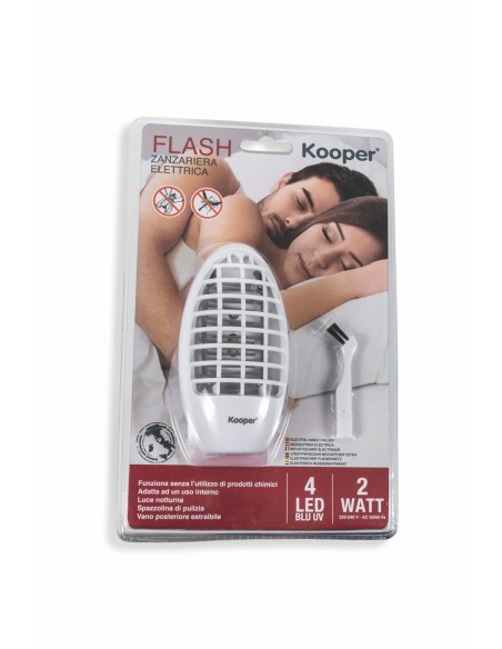 ZANZARIERA ELETTRICA A LED UV CON SPINA 2W FLASH