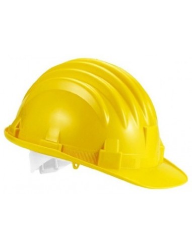 CASCO PLASTICA CON VISIERA GIALLO