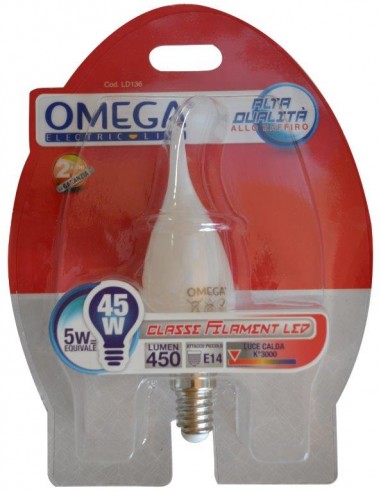 LAMPADINA MILKY A CANDELA CON FILAMENTO 4W E27 3000K