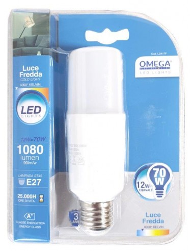 STICK BULB ST45 12W E27 6000K