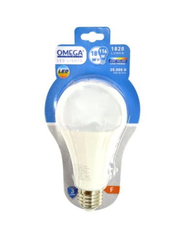 LAMPADINA A GOCCIA LED A70 18W E27 6400K