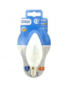CANDELA LED C37 6W E14 6500K