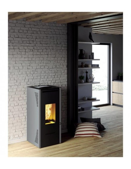 STUFA A PELLET CANALIZZATA TALO 11KW GRIGIO