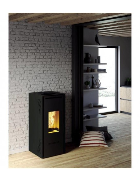 STUFA A PELLET CANALIZZATA TALO 11KW NERO