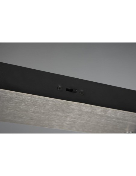 BLAZE SOSPENSIONE LED ONDULATA METALLO ALLUMINIO E NERO  REGOLAZIONE INTENSITA' E TEMPERATURA  LUCE CON INTERRUTTORE L. 108CM