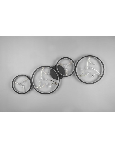GROOVY PLAFONIERA LED 4 CERCHI CON... GROOVY PLAFONIERA LED 4 CERCHI CON...