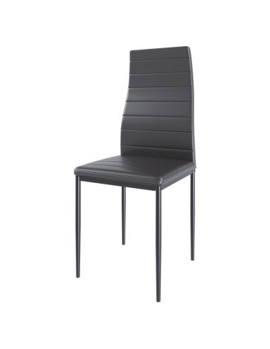 SEDIA PERGAMINO ECOPELLE NERO