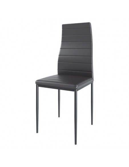 SEDIA PERGAMINO ECOPELLE NERO