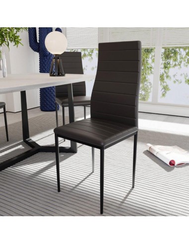 SEDIA PERGAMINO ECOPELLE NERO