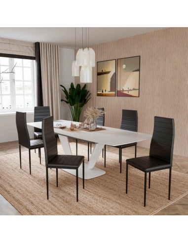 SEDIA PERGAMINO ECOPELLE NERO