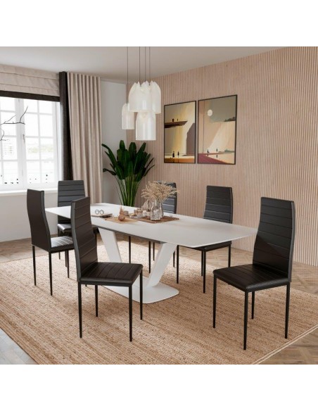 SEDIA PERGAMINO ECOPELLE NERO