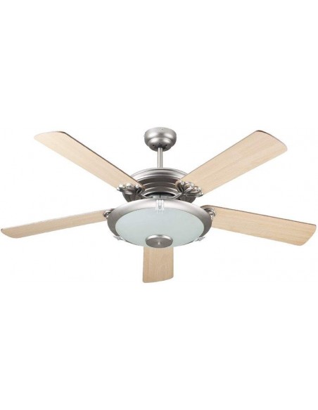 VENTILATORE A SOFFITTO 5 PALE LEGNO CON LUCE E TELECOMANDO