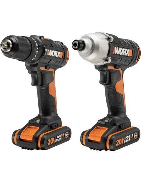 SET 2 AVVITATORI + 2 BATTERIE 20V 2AH