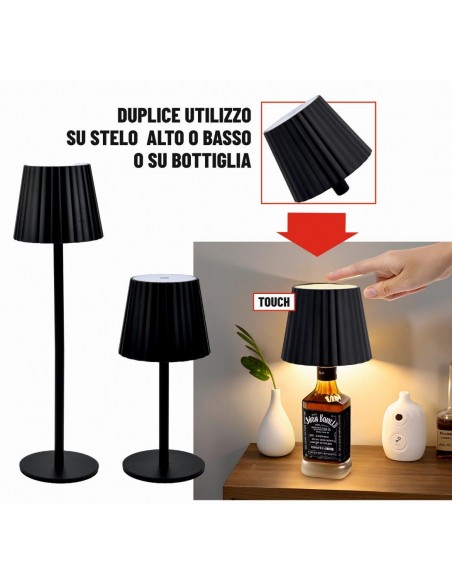 LAMPADA RICARICABILE CM38 3 IN 1 NERO