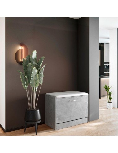 PANCA SCARPIERA 60X30X48 GRIGIO CEM PANCA SCARPIERA 60X30X48 GRIGIO CEM