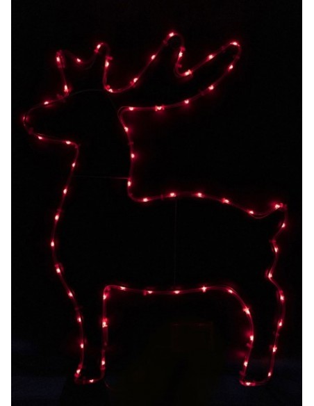 INSEGNA MICRO LED RENNA ROSSO A BATTERIA