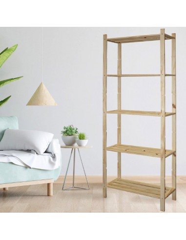 SCAFFALE PINO GREZZO 5R H170 L70 P30 SCAFFALE PINO GREZZO 5R H170 L70 P30