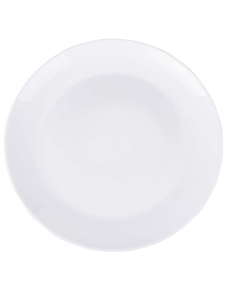 PIATTO PIANO OPALE BIANCO TONDO D26,5CM