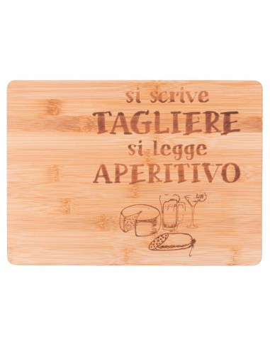 TAGLIERE BAMBOO 33X24X1.5CM SI SCRIVE E SI LEGGE