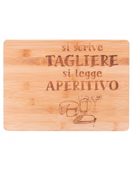 TAGLIERE BAMBOO 33X24X1.5CM SI SCRIVE E SI LEGGE