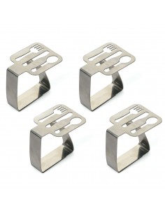 SET 4 FERMATOVAGLIA IN ACCIAIO