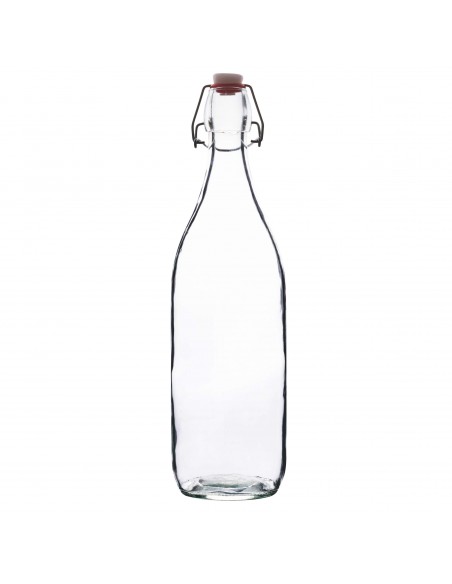 BOTTIGLIA 1LT VETRO TONDA TRASPARENTE