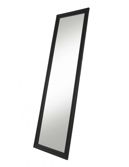 SPECCHIO DA PORTA NERO LUCIDO CON CORNICE 30X120