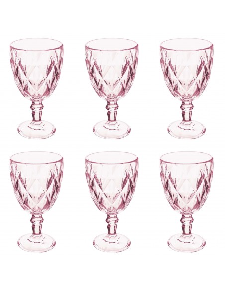 ELIZABETH SET 6 CALICI 340ML VIOLA