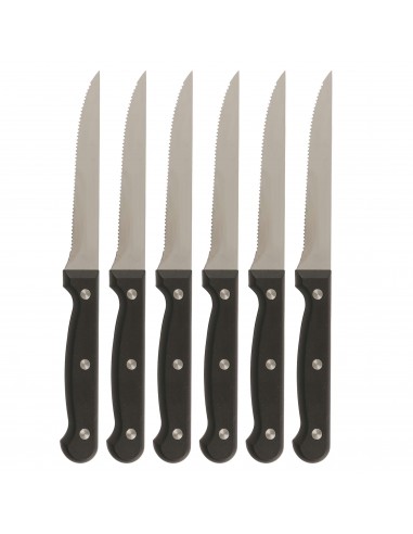 SET 6 COLTELLI BISTECCA 21,5 CM NERO