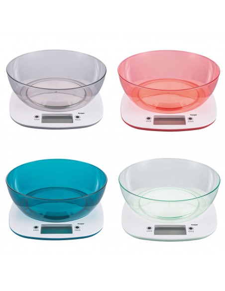 BILANCIA CUCINA DIGITALE 5KG. 4 COLORI ASSORTITI