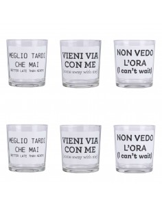 MOODS SET 6 BICCHIERI VETRO...