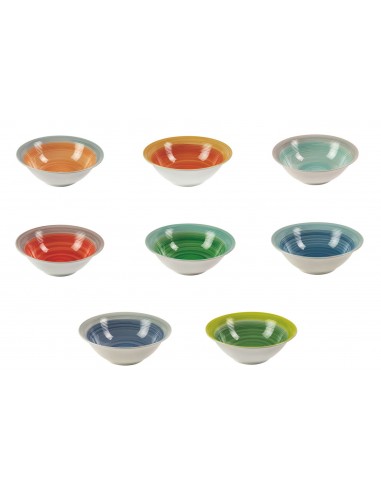 TOLOSA INSALATIERA BICOLORE D20XH6,5CM 8 COLORI ASSORTITI