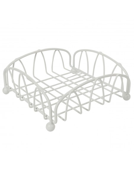 PORTA TOVAGLIOLI METALLO BIANCO 19,5X19,5 CM