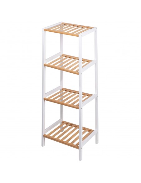 MOBILETTO BAGNO 4 RIPIANI,BIANCO/NATURAL 35X30X100