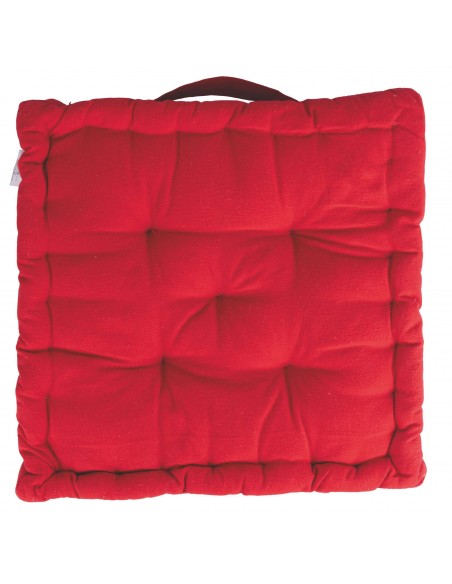 CUSCINO MATERASSO 40X40X8CM ROSSO
