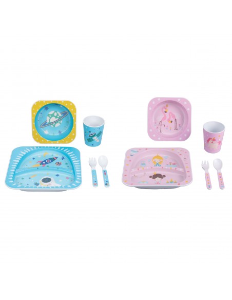 SET PAPPA 5PZ. QUADRATO 2 COLORI ASSORTITI