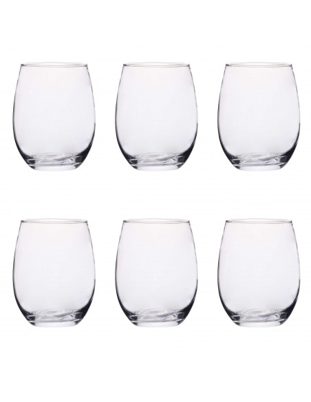 SET 6 BICCHIERI ACQUA TRASPARENTI 610ML