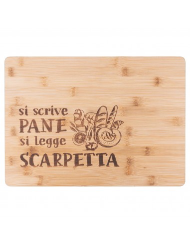 TAGLIERE BAMBOO 39X28X1.5CM SI SCRIVE E SI LEGGE