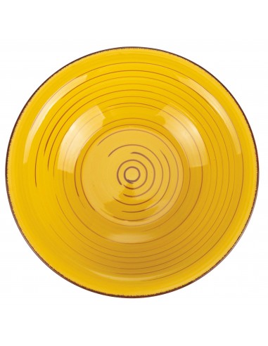 LIPARI PIATTO FONDO GIALLO D21,5CMXH6CM