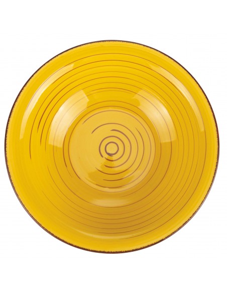 LIPARI PIATTO FONDO GIALLO D21,5CMXH6CM