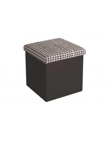 POUFF CONTENITORE PIED DE POULE 38X38X37,5CM