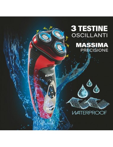 RASOIO ELETTRICO ROSSO/NERO FIGARO RASOIO ELETTRICO ROSSO/NERO FIGARO