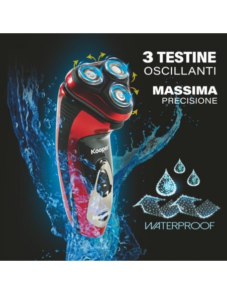 RASOIO ELETTRICO ROSSO/NERO FIGARO