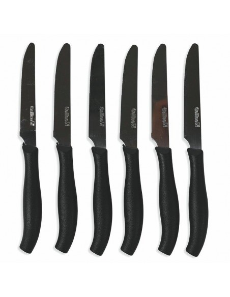 SET 6 COLTELLI TAVOLA 21CM PUNTA TONDA 3 COLORI ASSORTITI