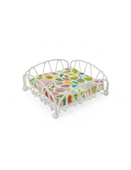 PORTA TOVAGLIOLI METALLO BIANCO 19,5X19,5 CM