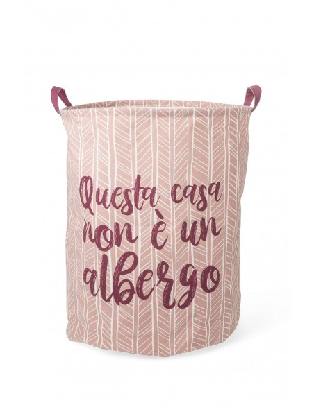 CESTA P/BIANCHERIA 40X50 CON SCRITTE 4 COLORI ASSORTITI